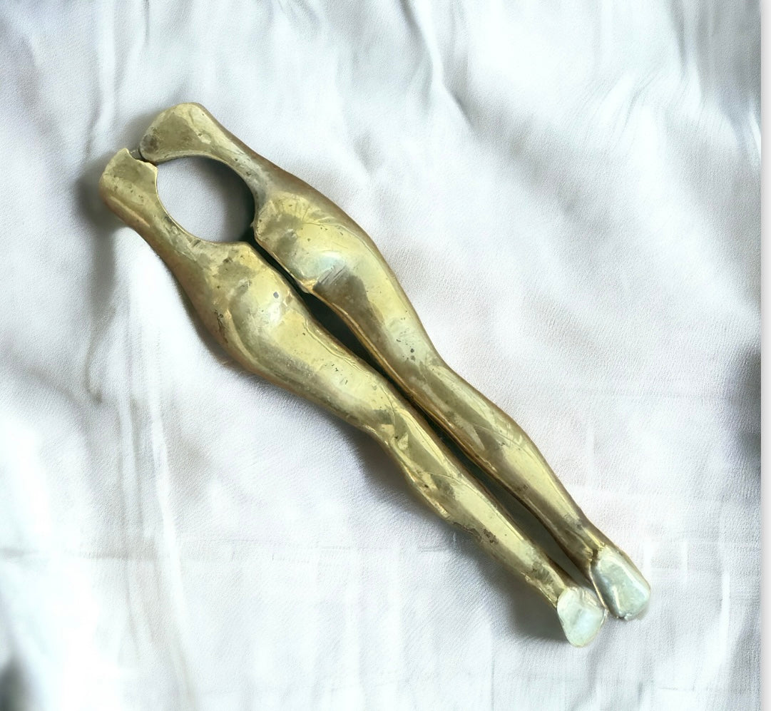 Vintage Brass Ladies Legs Nutcracker