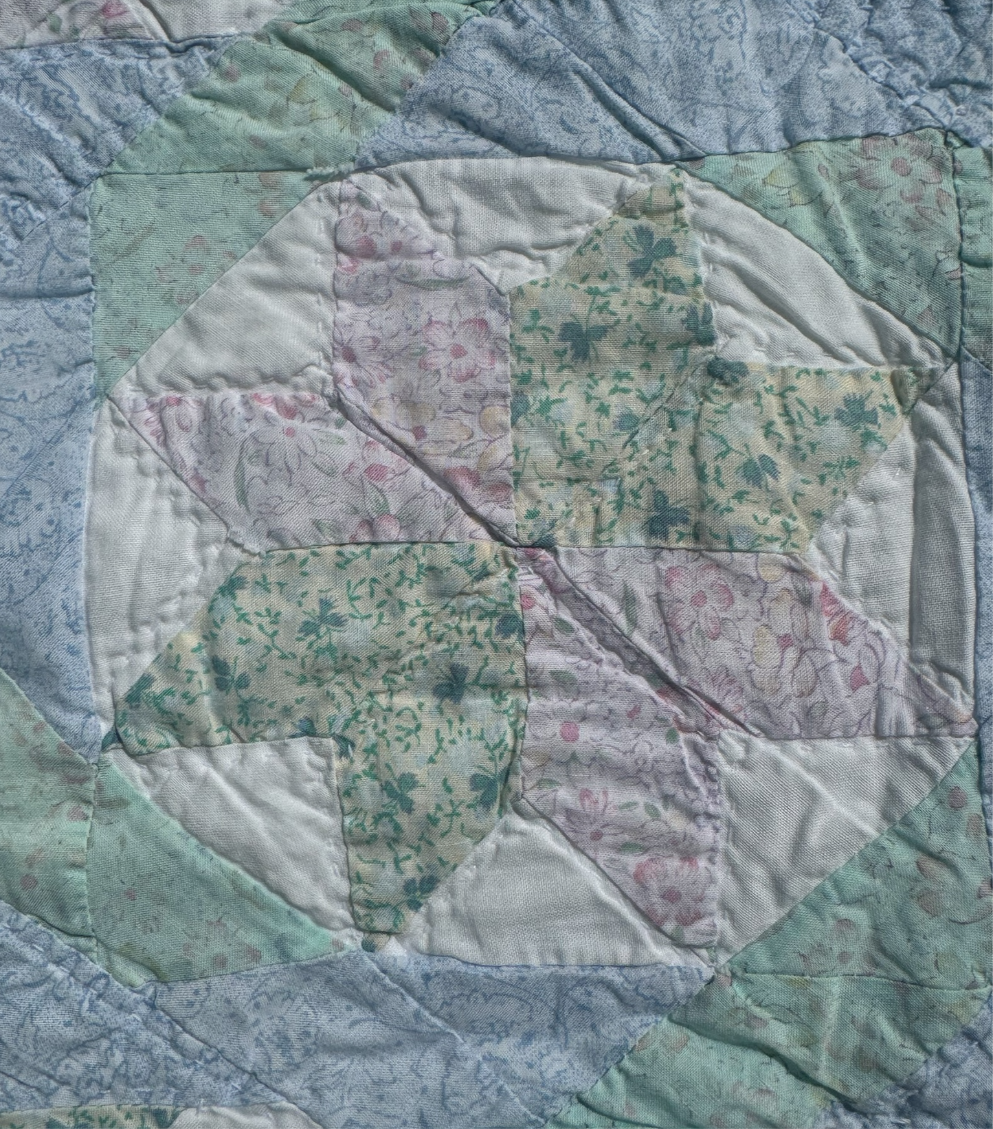 Vintage Pastel Patchwork Quilt