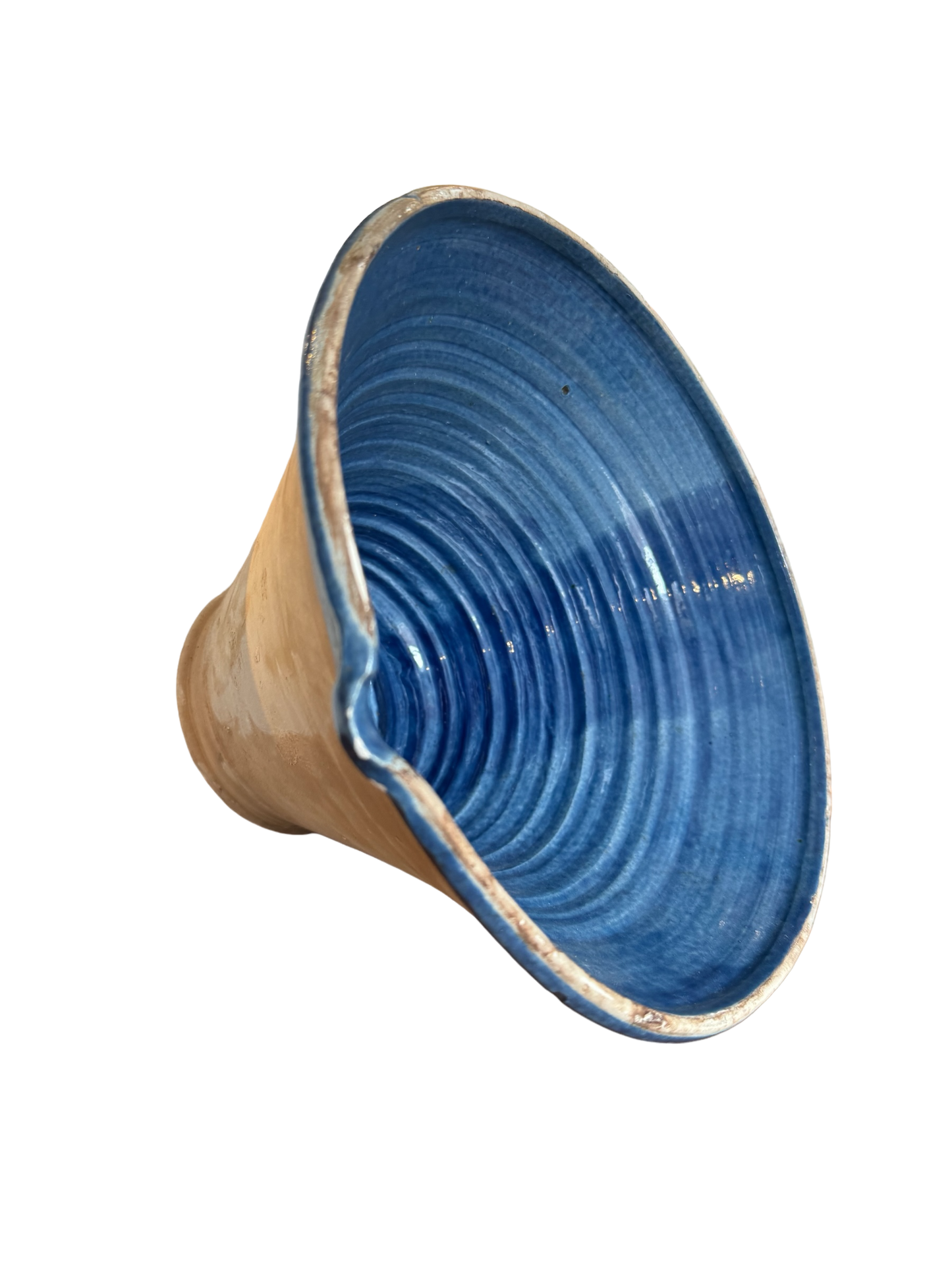 Set of 3 Hungarian Glazed Mixing Bowls with Spout