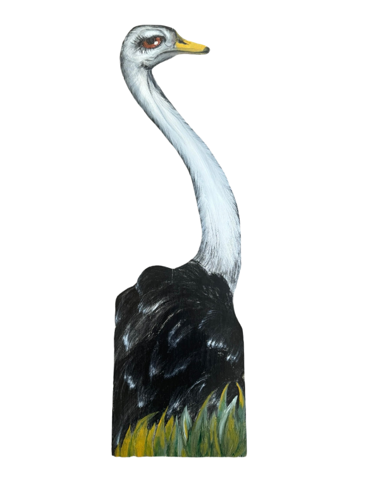Handpainted Ostrich Decor