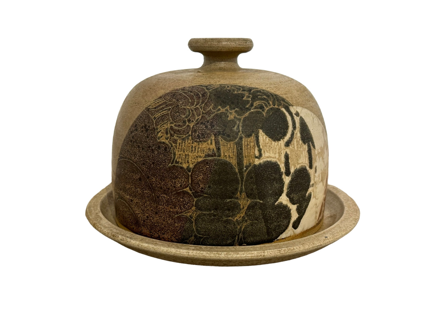 Studio Pottery Cheese Board and Cover
