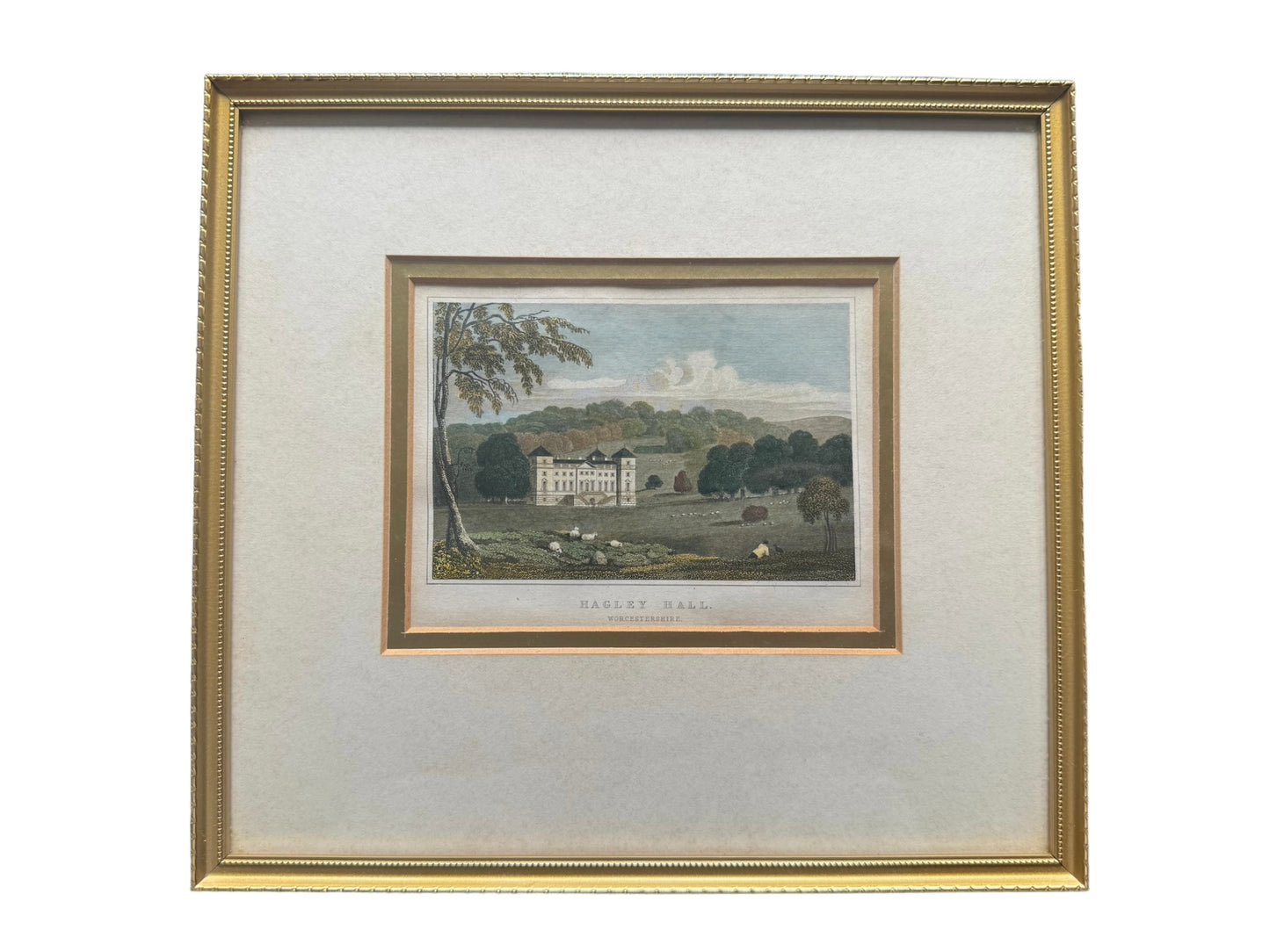 Gold Framed Hagley Hall Print