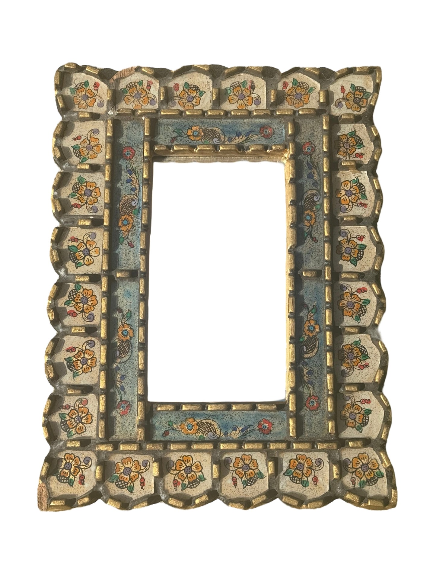 Handcrafted Floral Peruvian Mirror