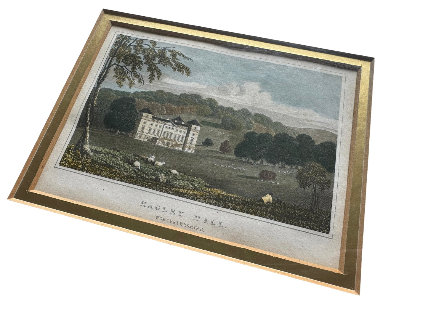 Gold Framed Hagley Hall Print