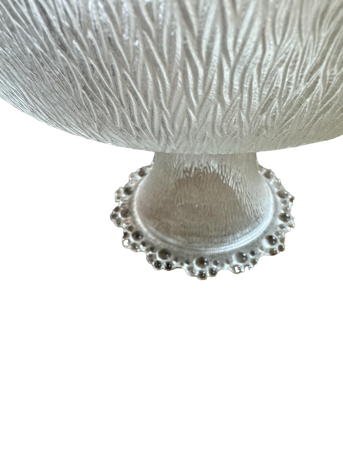Vintage Glass Fruit Bowl on Pedestal