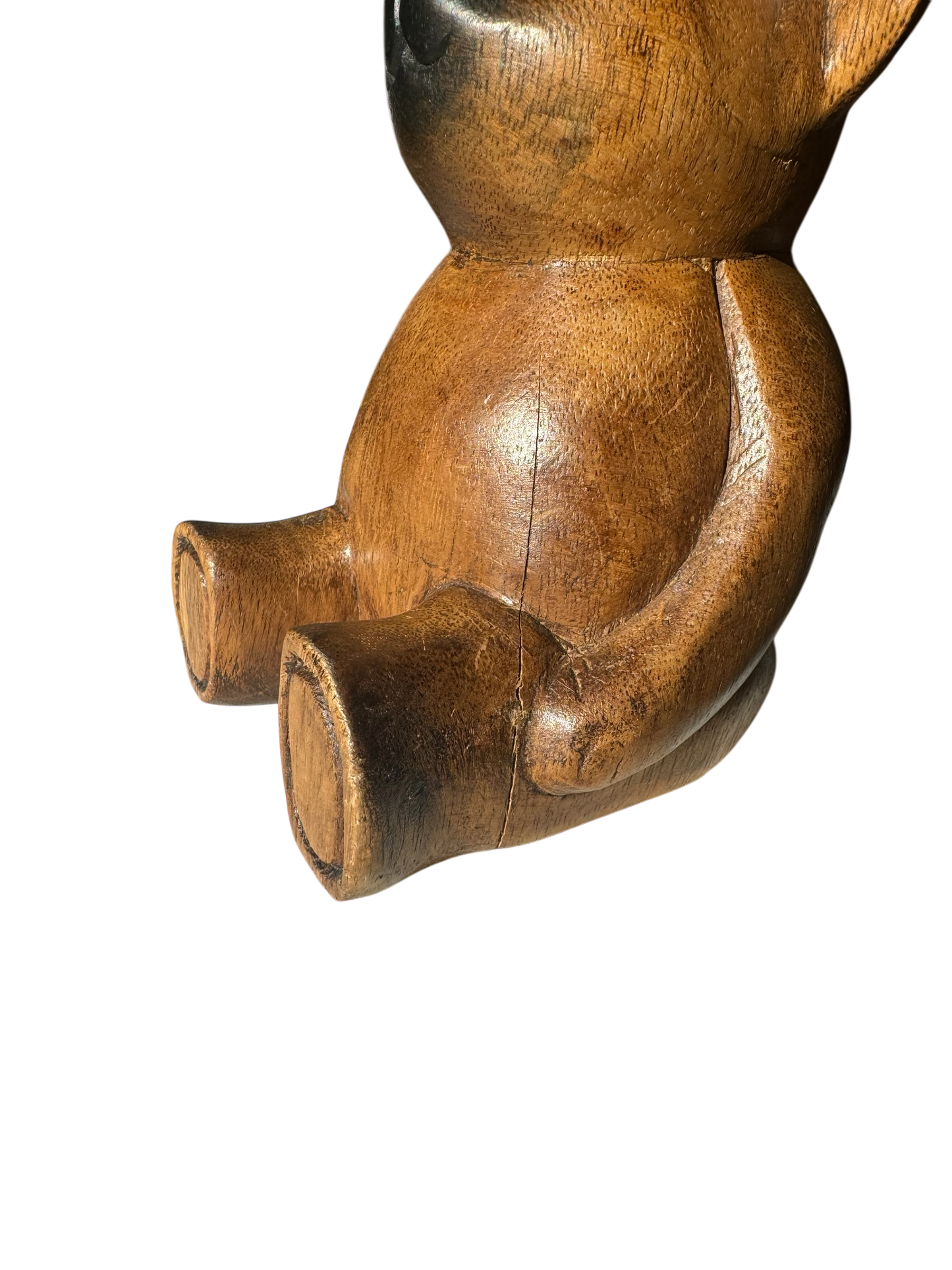Vintage Wooden Bear Sculpture