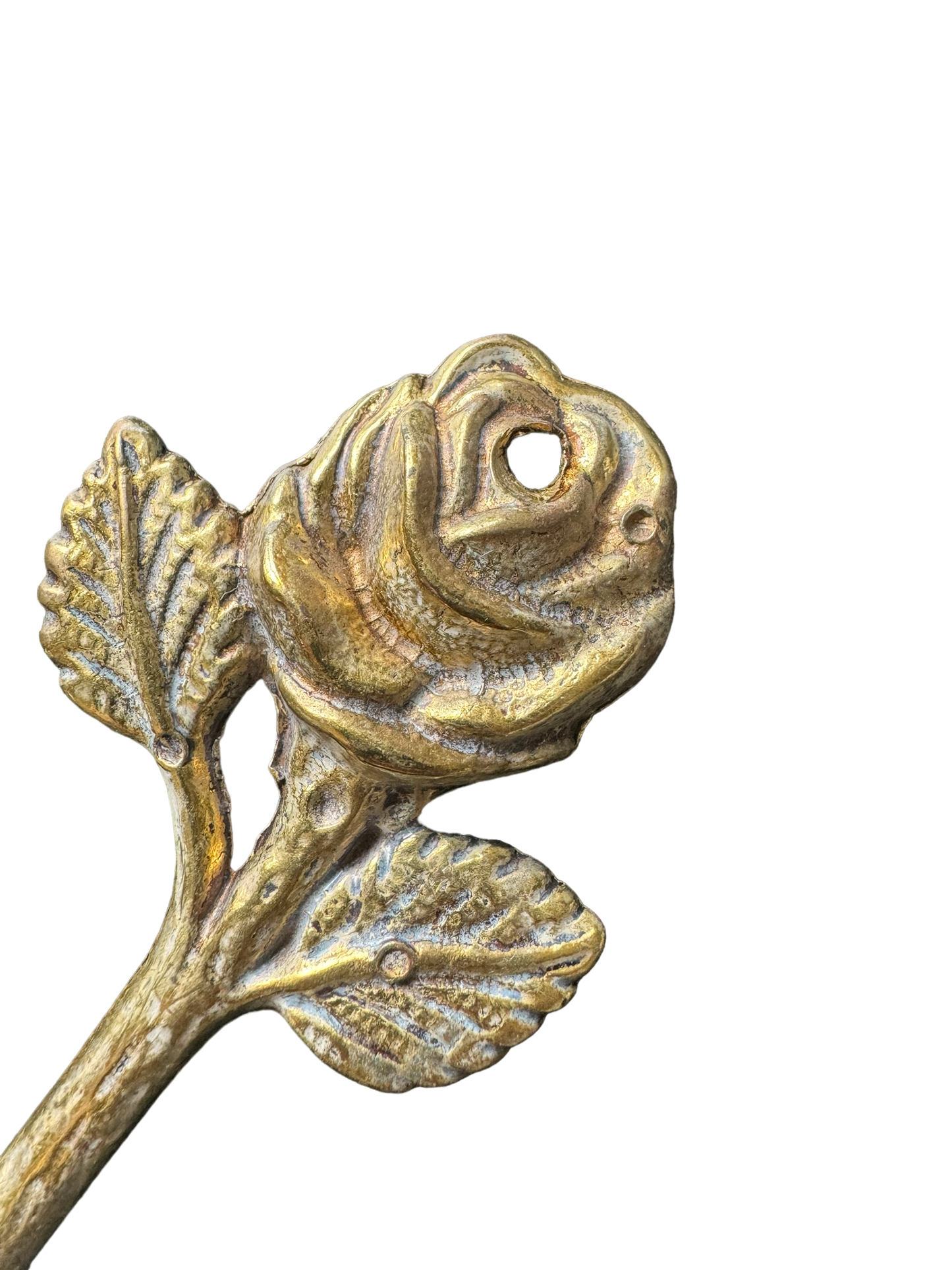 Pair of Vintage Gold Plated Rose Hooks