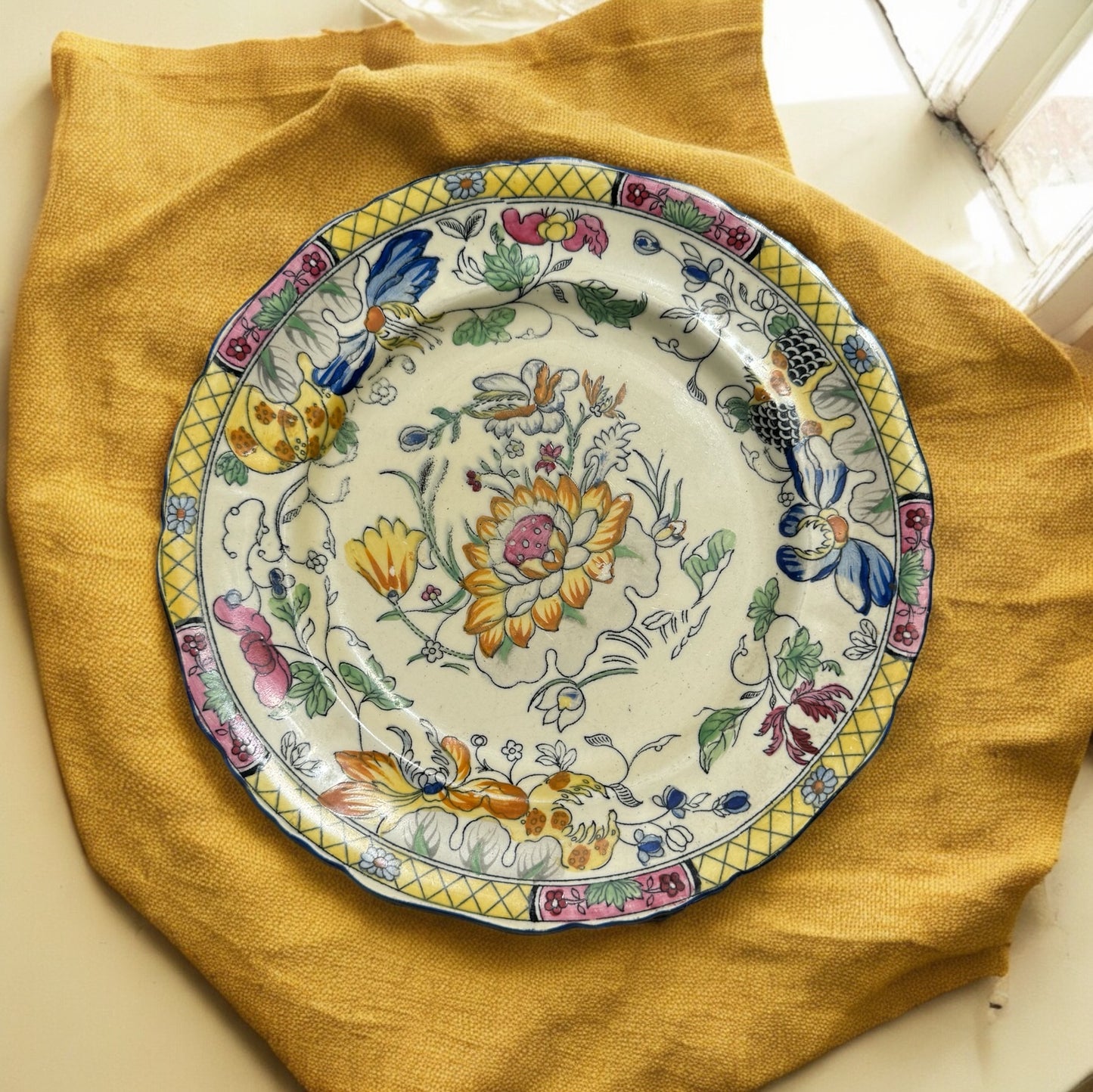 Ceramic Floral Side Plate by Masons