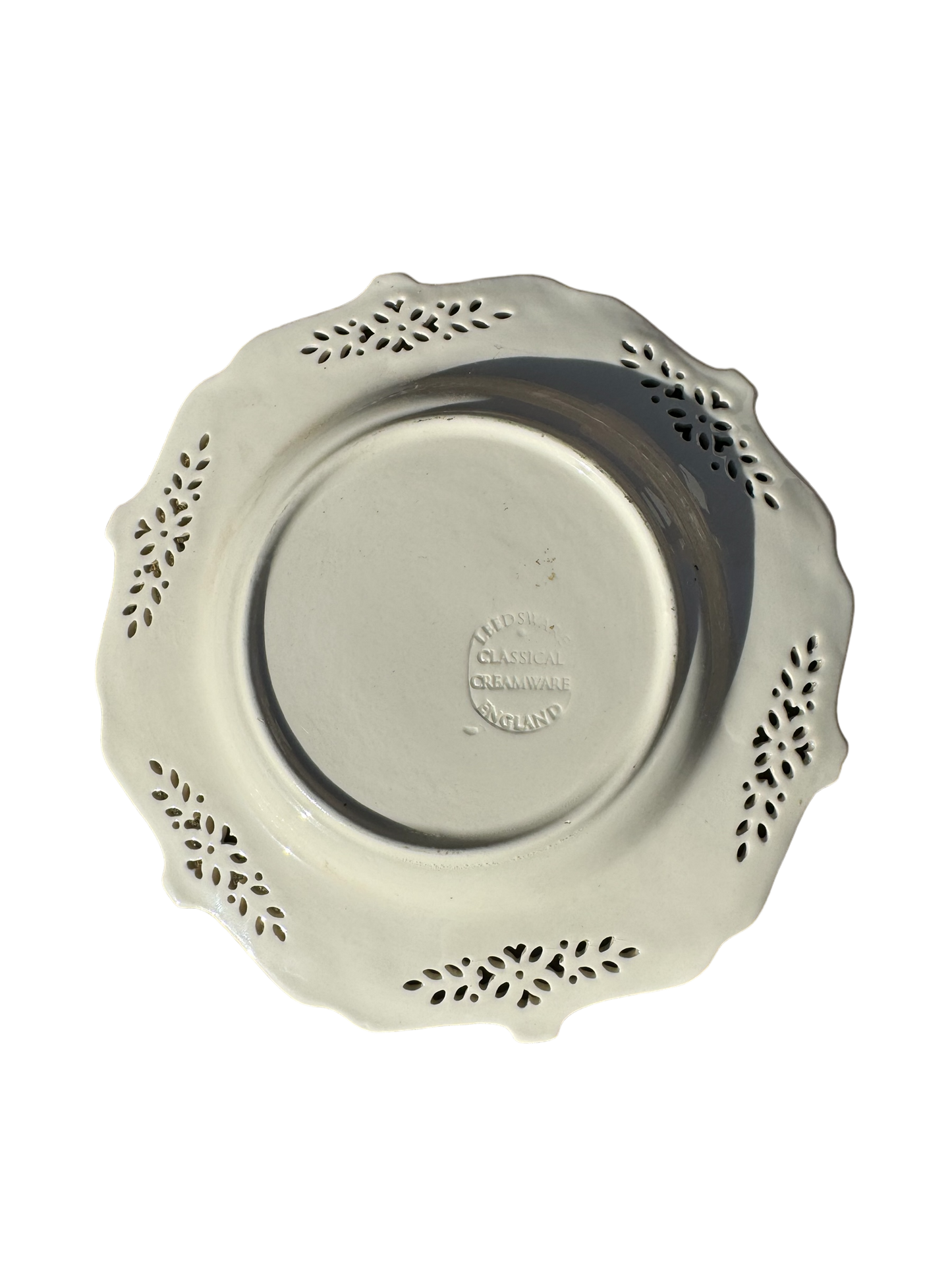 White Ceramic Lace Effect Side Plate by Leedsware