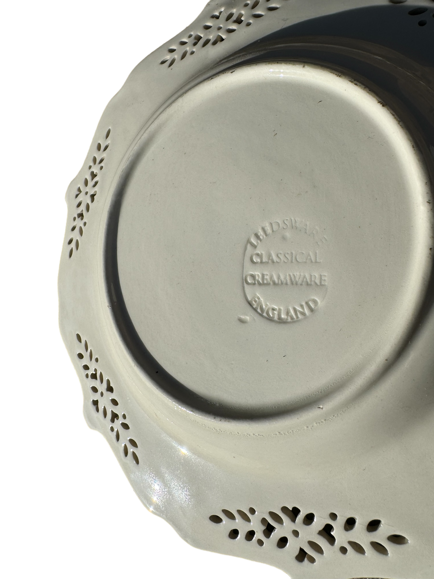White Ceramic Lace Effect Side Plate by Leedsware