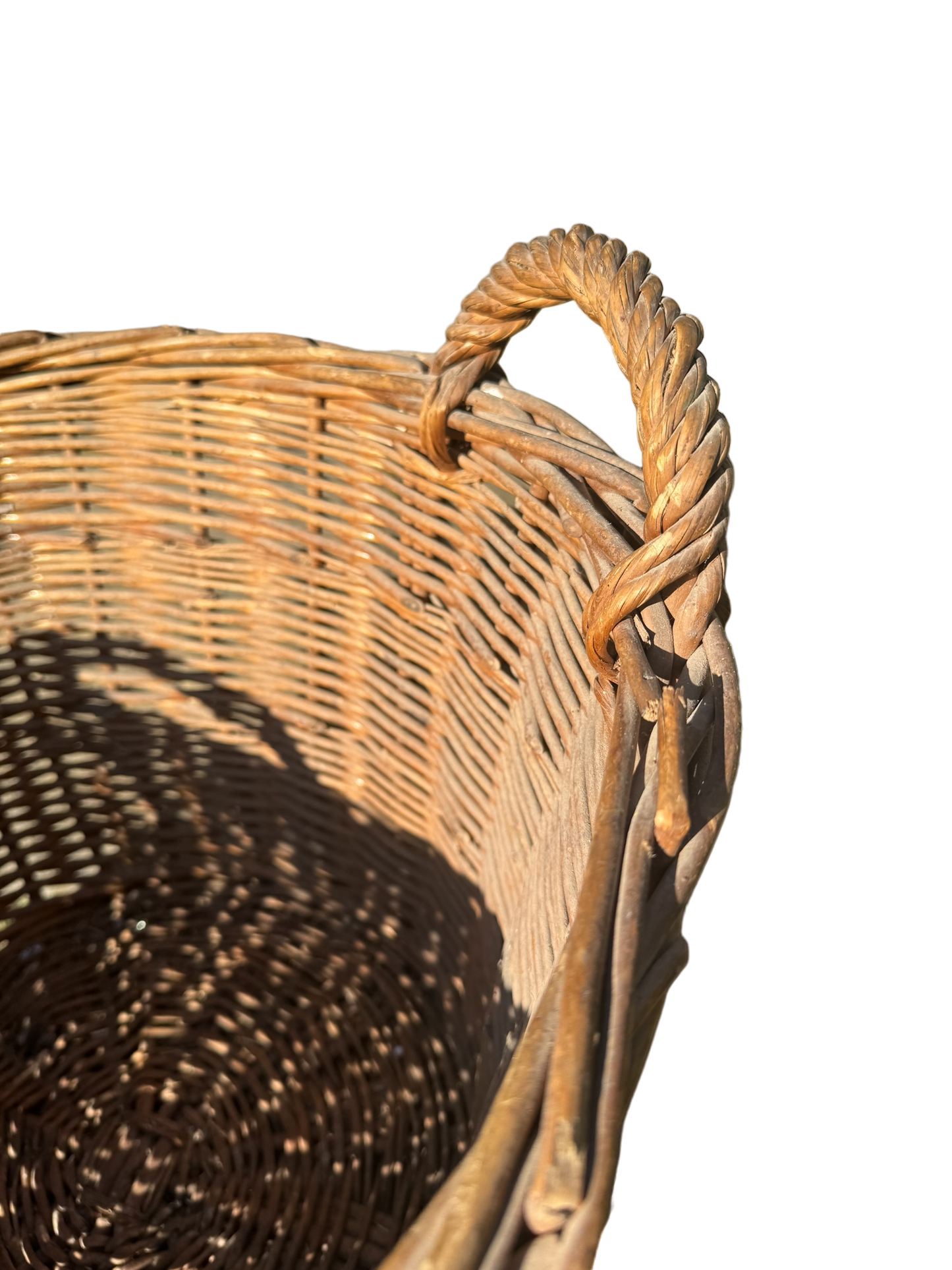 Giant Vintage Fire Wood Basket