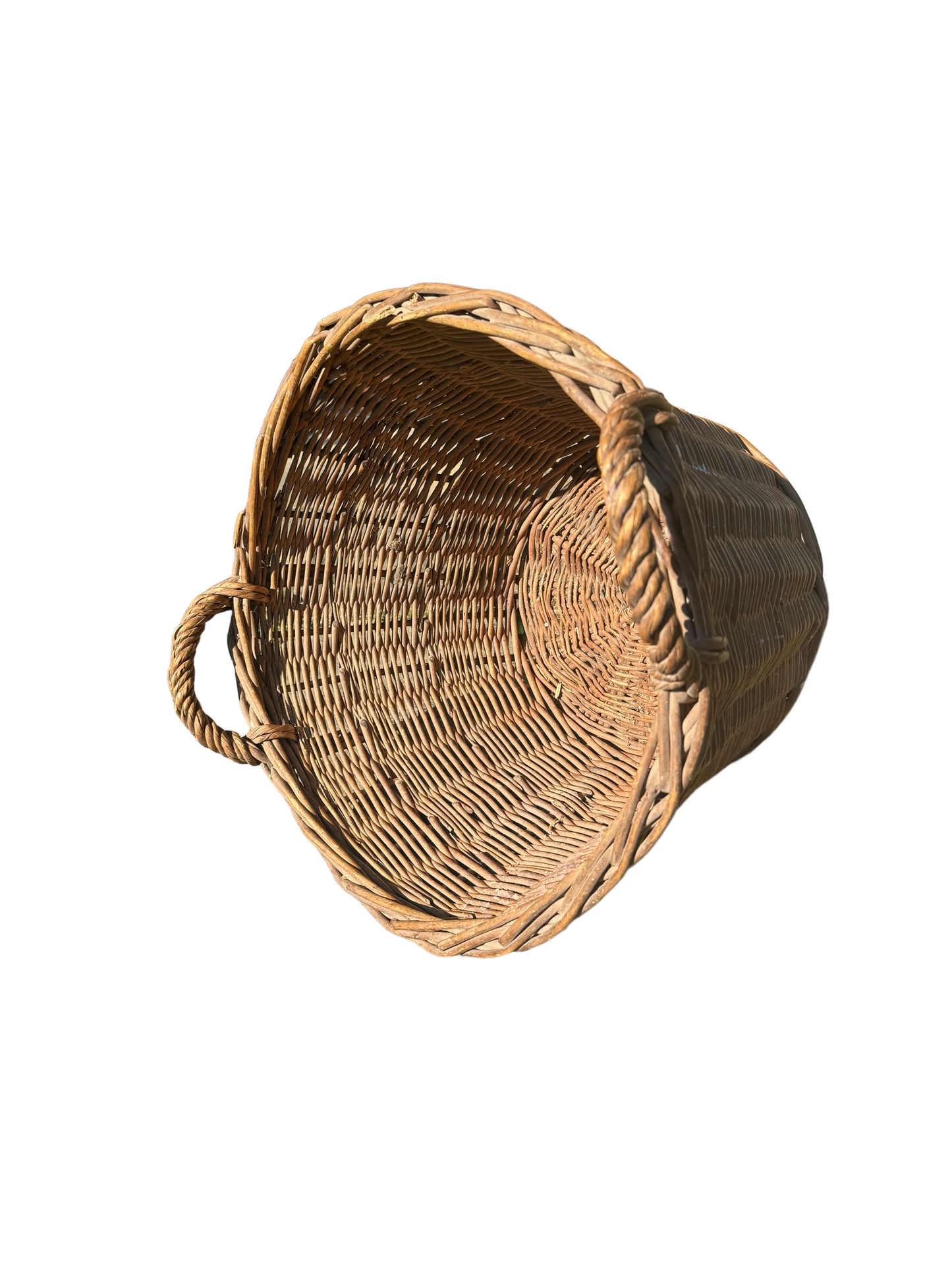 Giant Vintage Fire Wood Basket