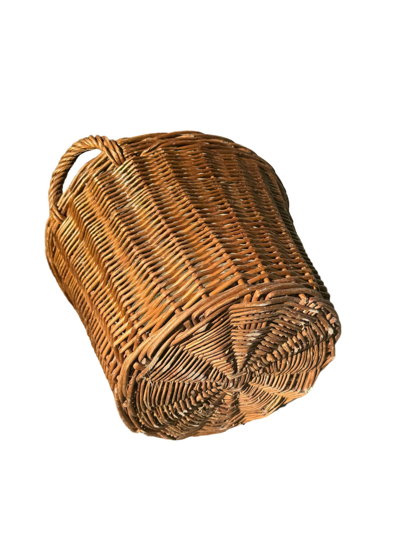 Giant Vintage Fire Wood Basket