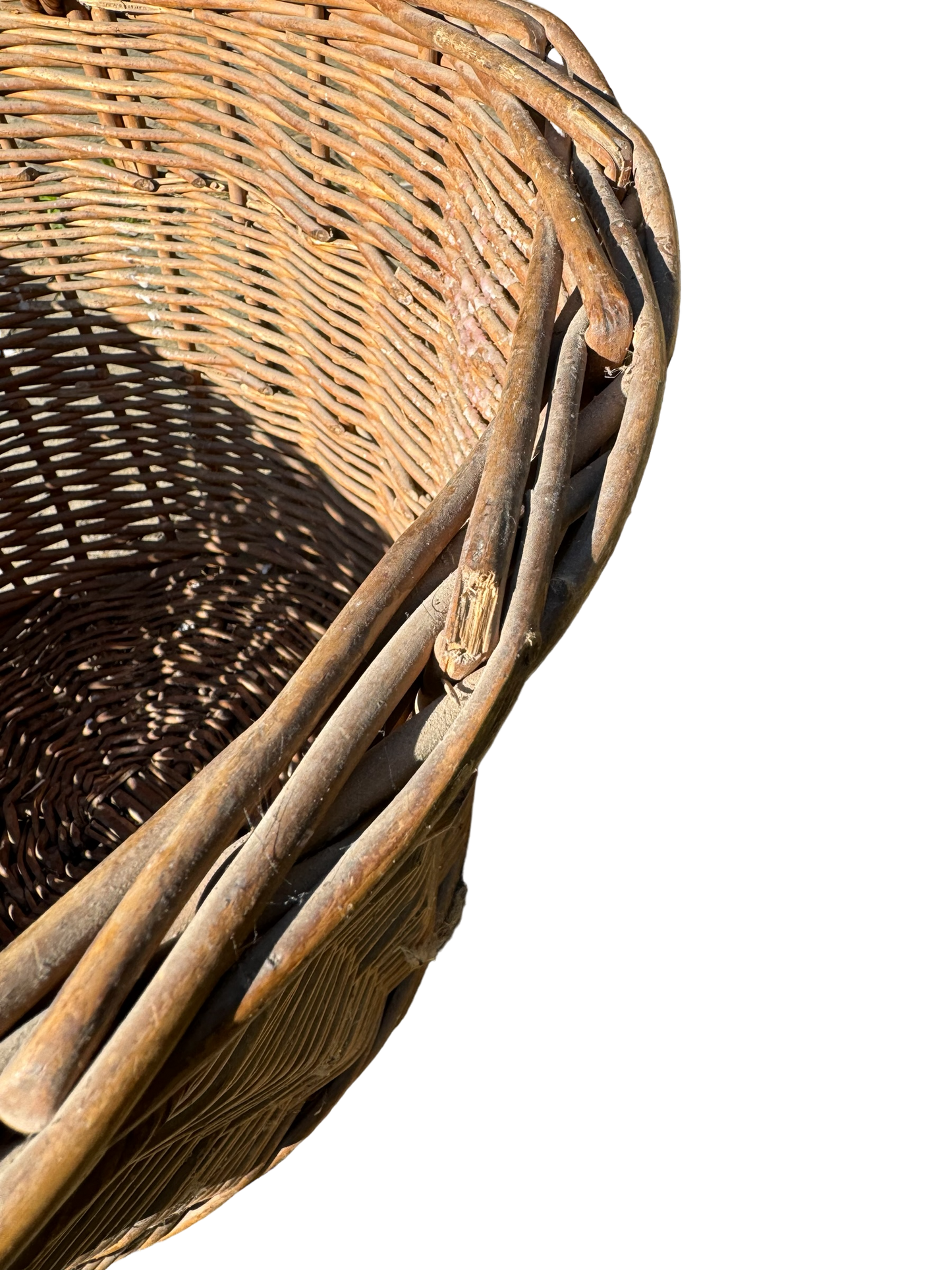 Giant Vintage Fire Wood Basket
