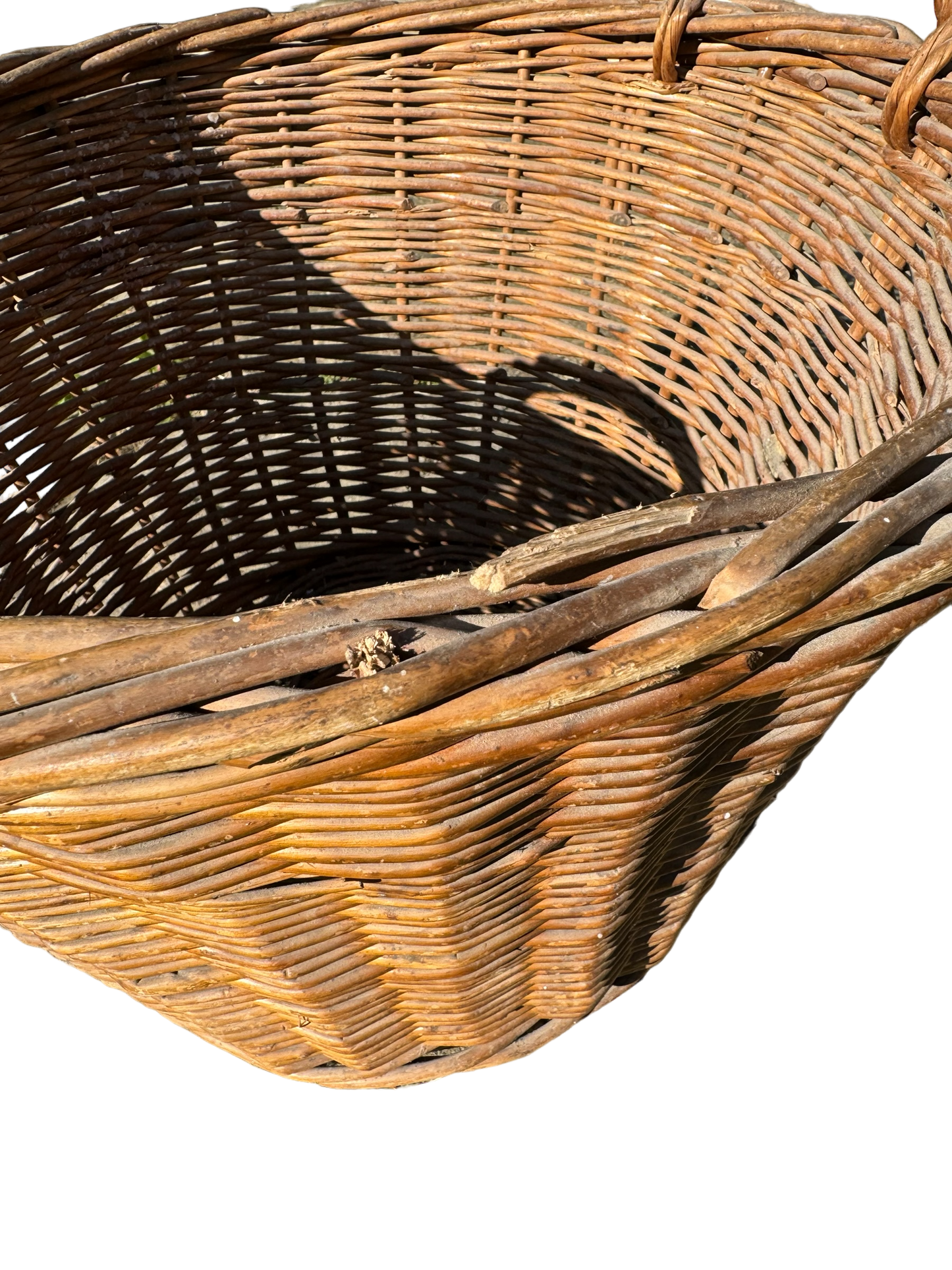 Giant Vintage Fire Wood Basket