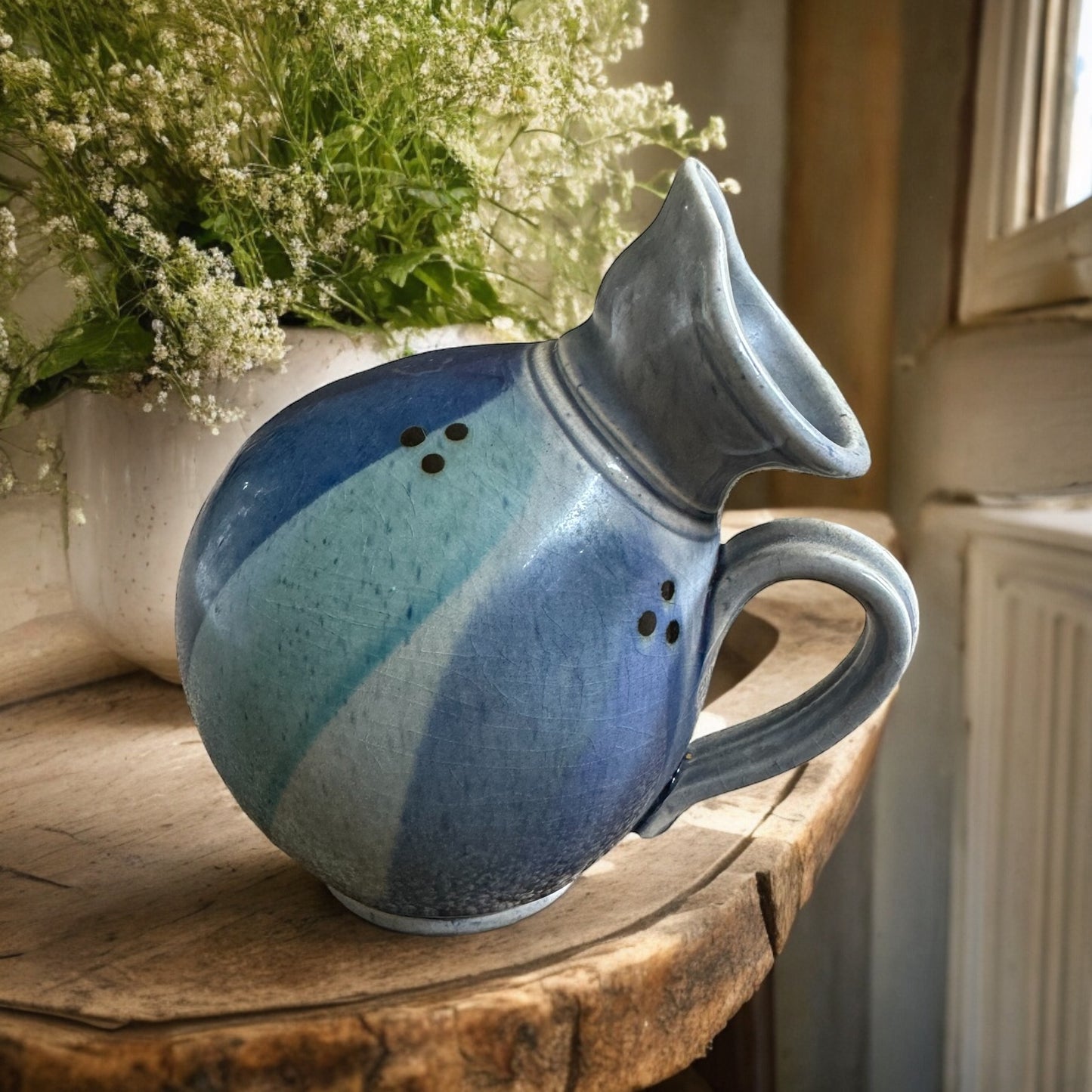 Studio Pottery Blue Creamer Jug