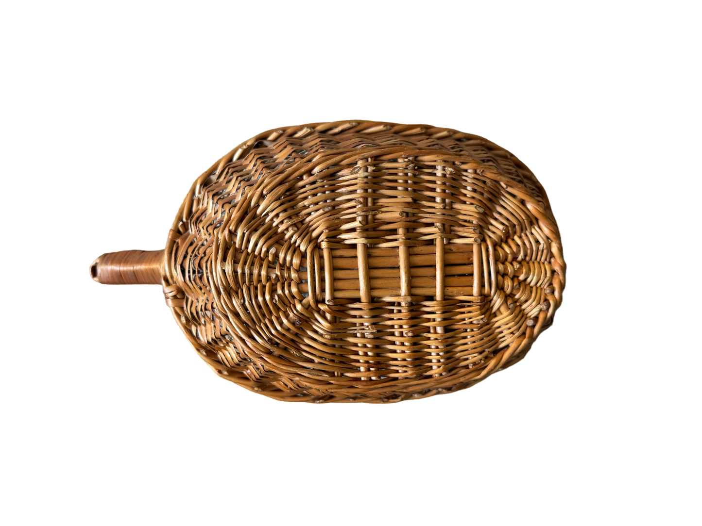 Vintage Wooden Serving Basket with Handle