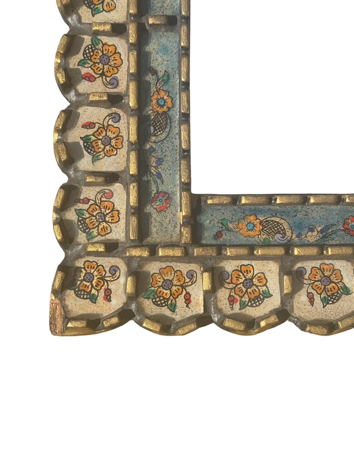 Handcrafted Floral Peruvian Mirror