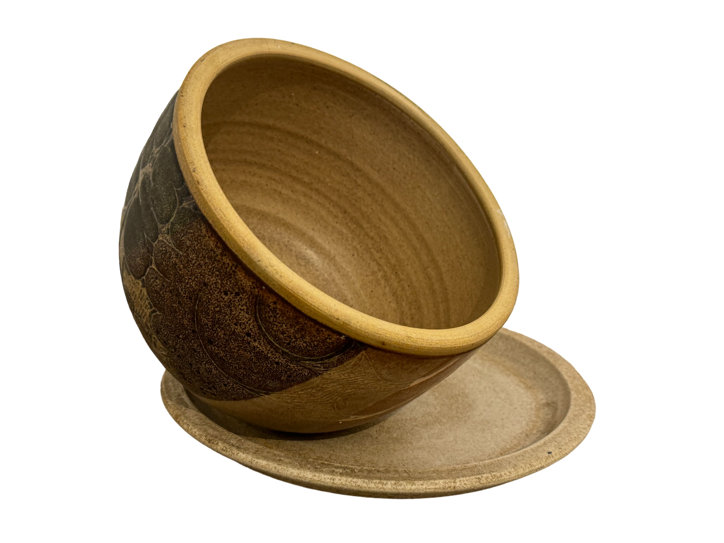 Studio Pottery Cheese Board and Cover
