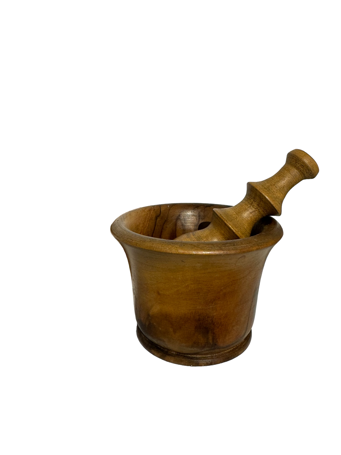 Miniature Turned Wood Pestle and Mortar