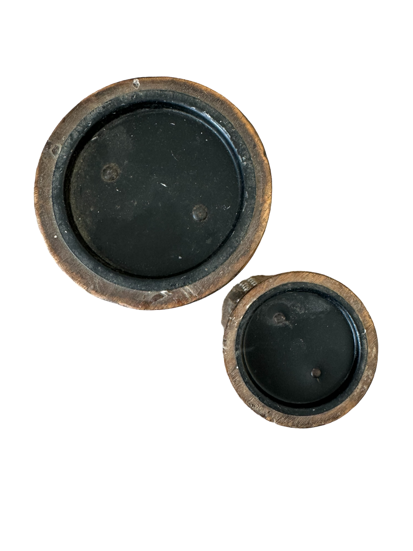 Pair of Vintage Studded Pillar Candle Holders