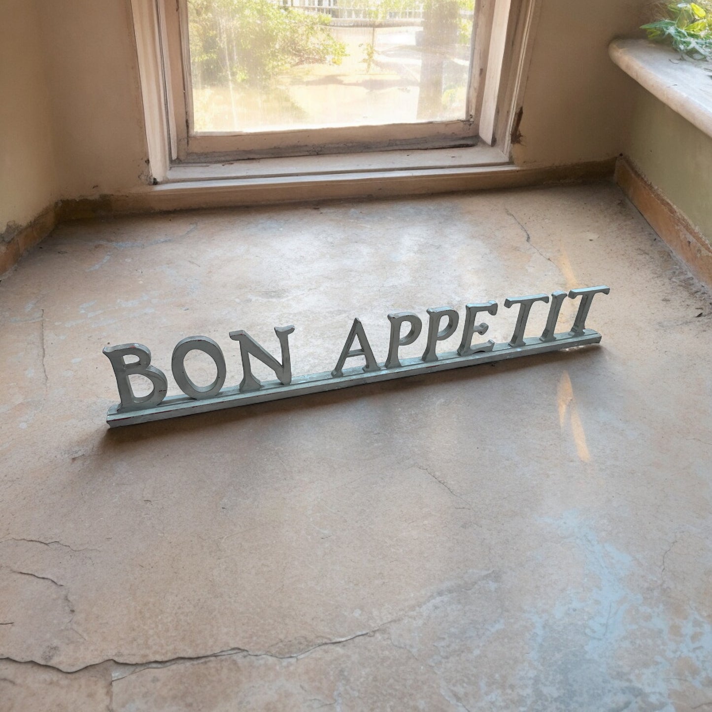 Large Wooden ‘Bon Appetit' Freestanding Sign
