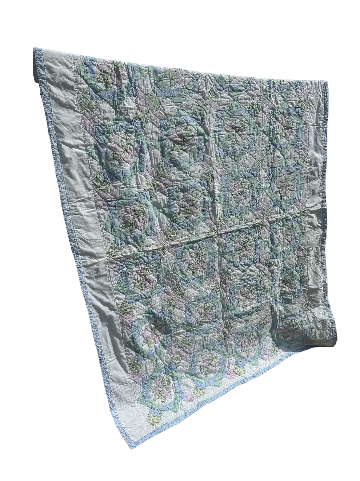 Vintage Pastel Patchwork Quilt