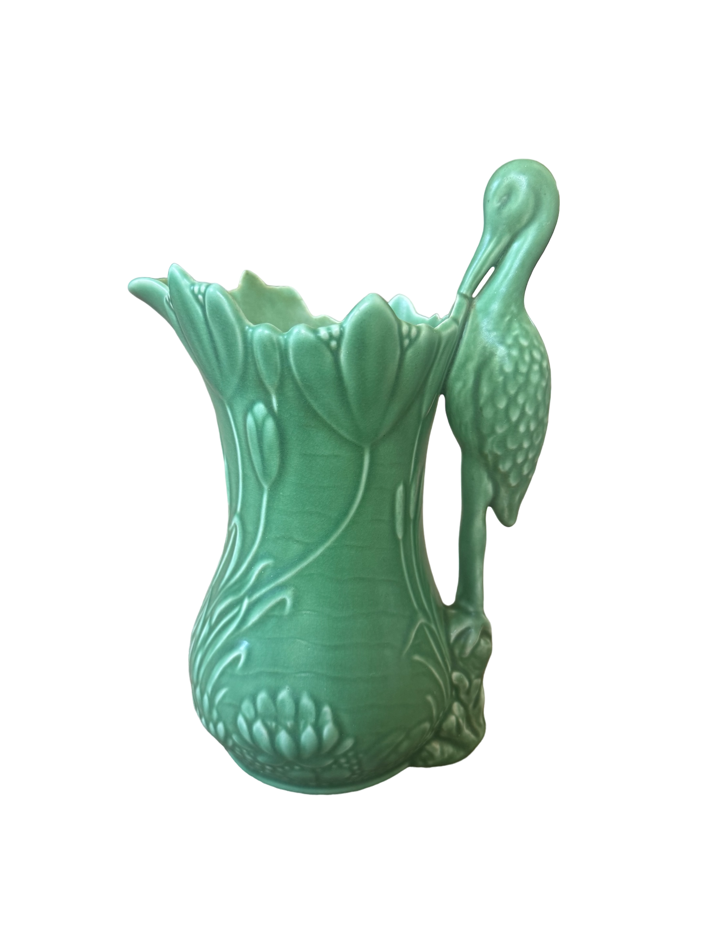 Green Stork Vase Jug