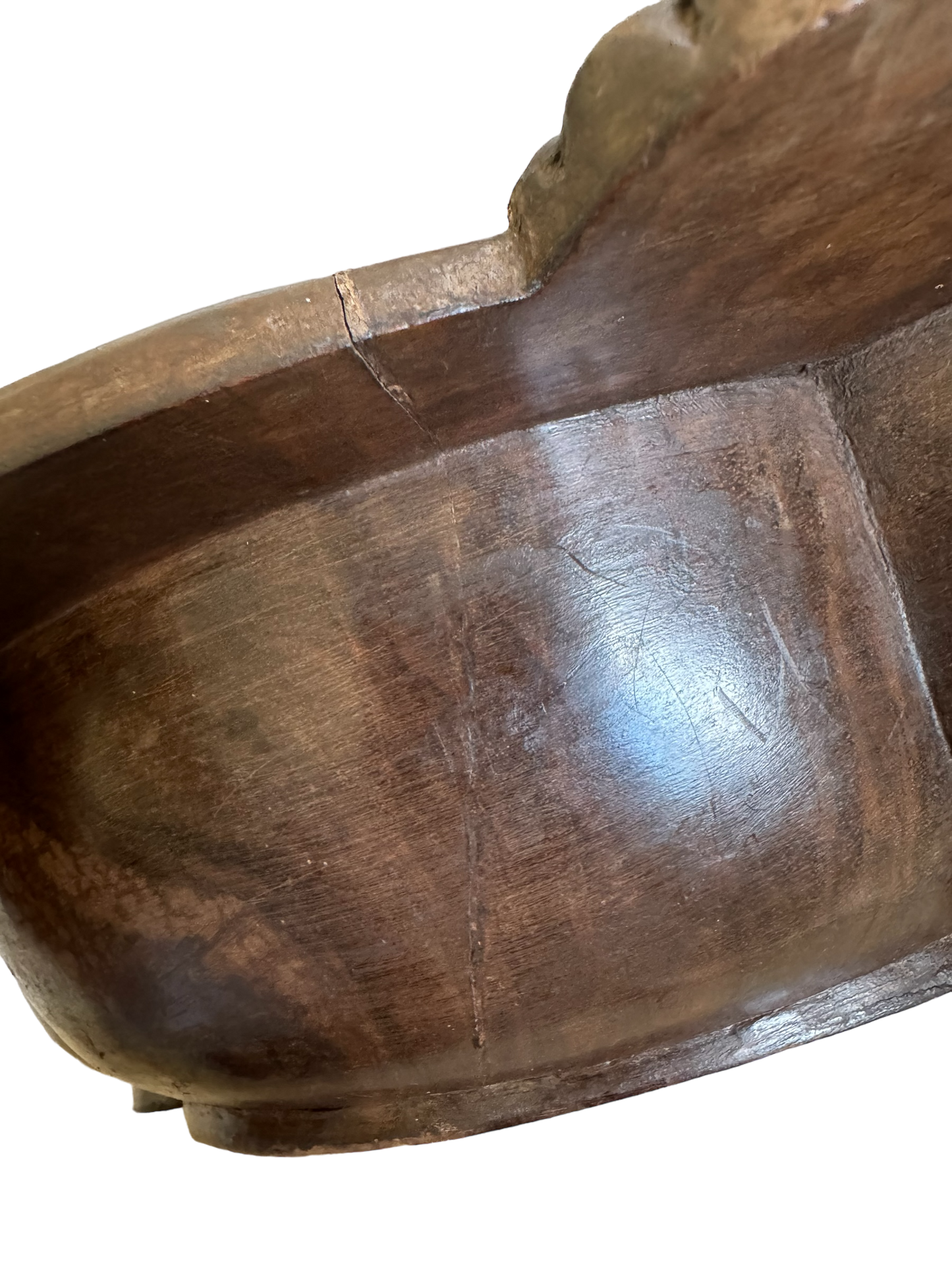 Ornate Wooden Bowl and Salad Servers