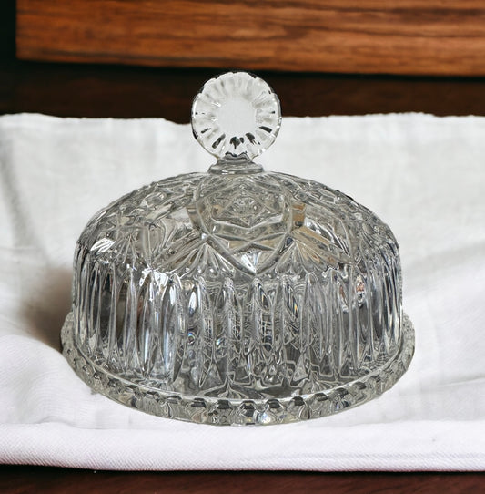 Vintage Cut Glass Cheese Dome