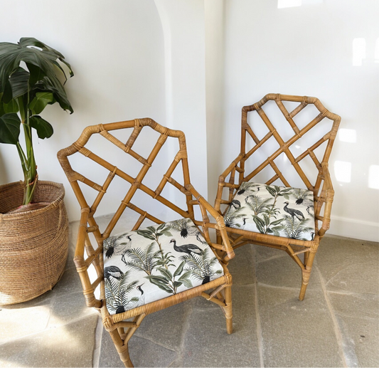 Pair of Bamboo Carver Chairs