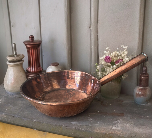 Antique Copper Frying Pan