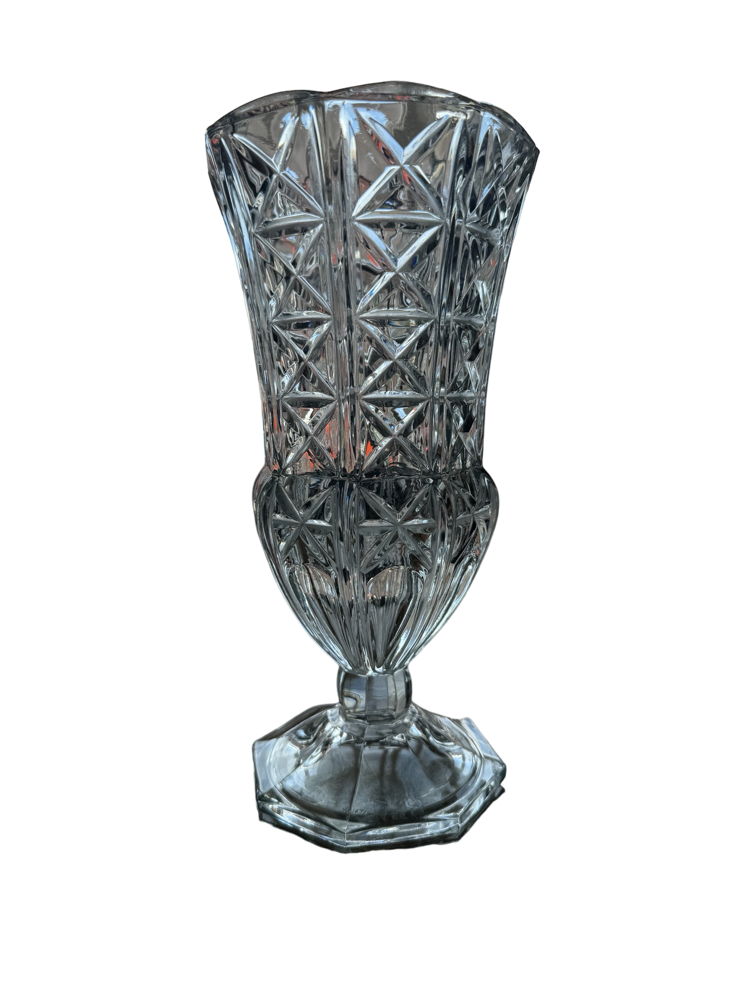 Vintage Italian Cut Glass Vase