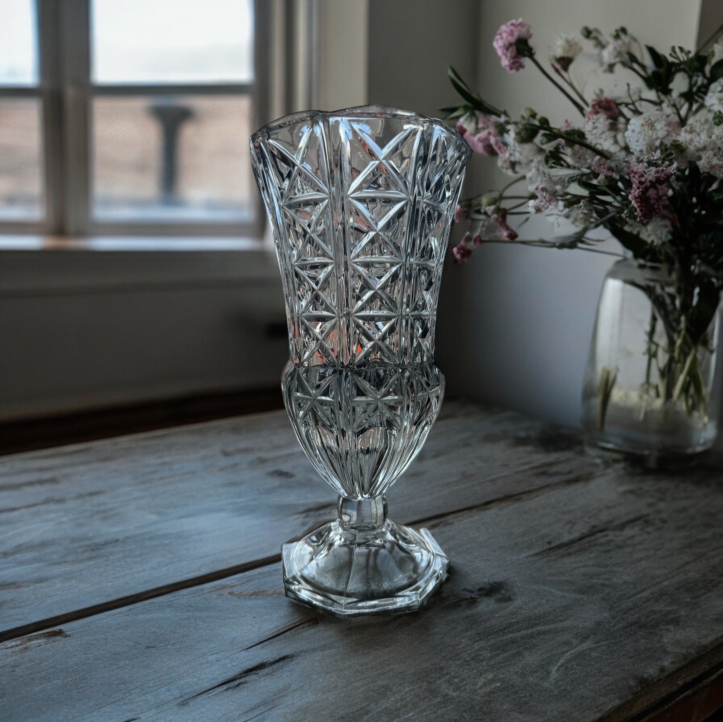 Vintage Italian Cut Glass Vase