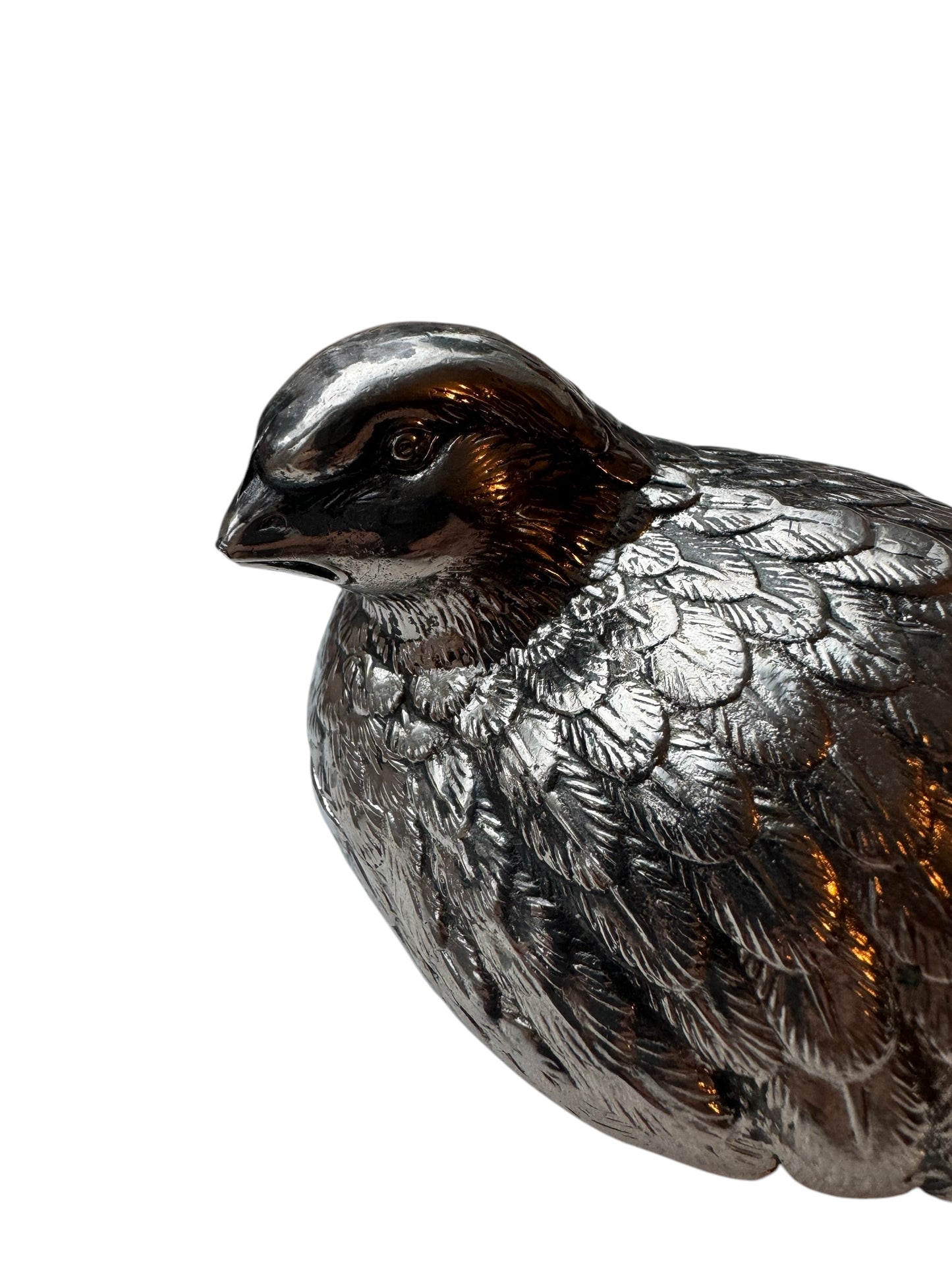 Vintage Silver Plated Quail Condiment Holder