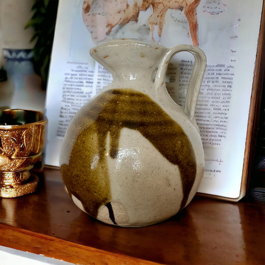 Rustic Drip Glaze Studio Pottery Jug