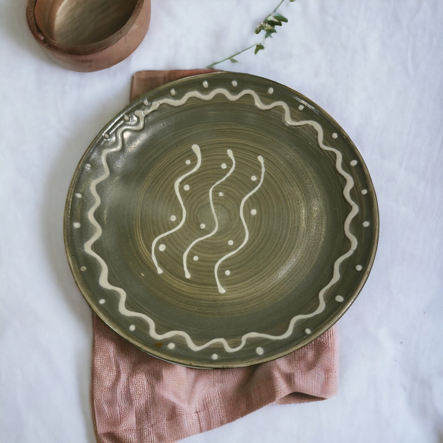 Studio Pottery Wave Side Plate