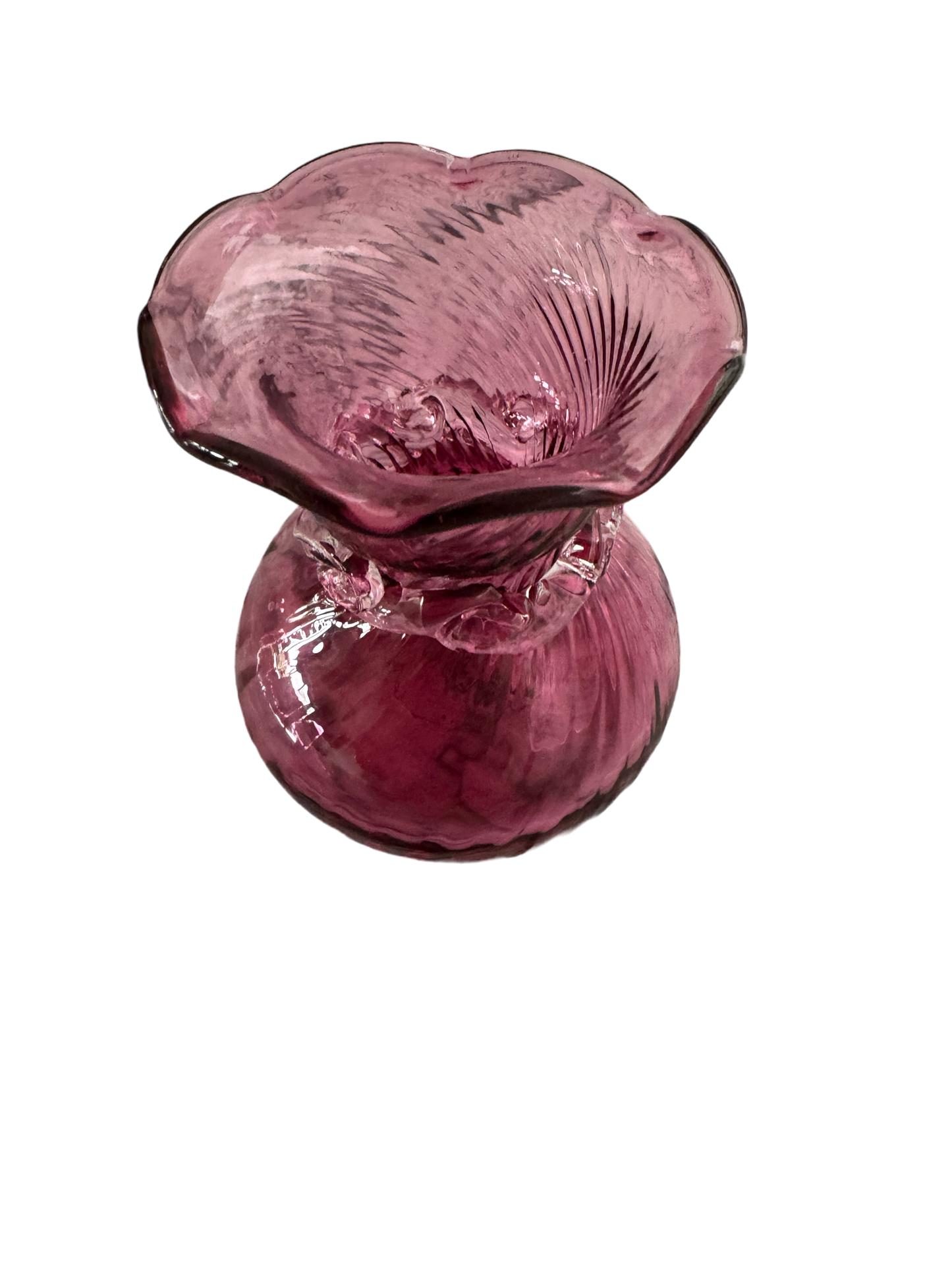 Vintage Ruby Glass Bud Vase