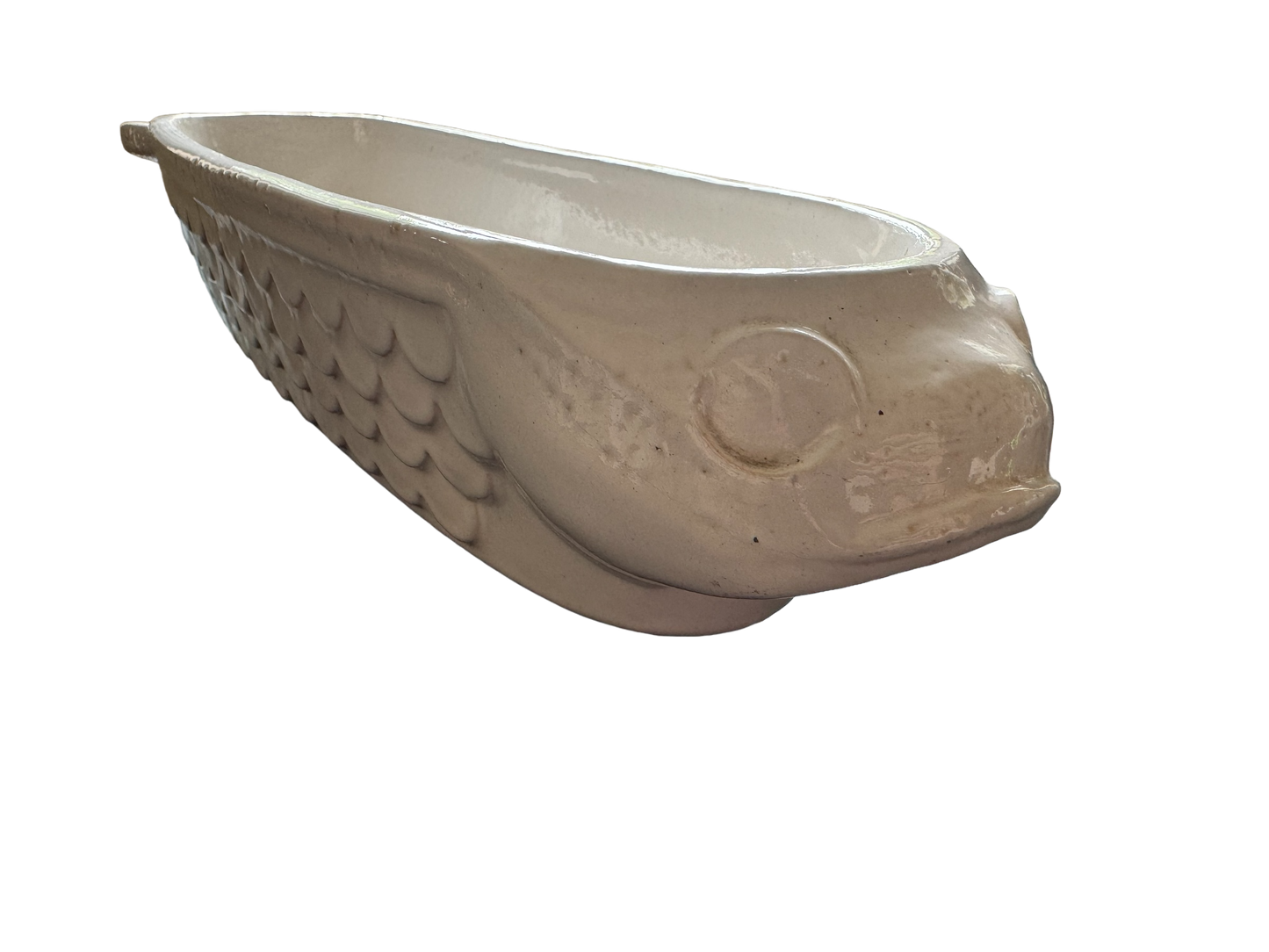 Vintage White Ceramic Fish Terrine