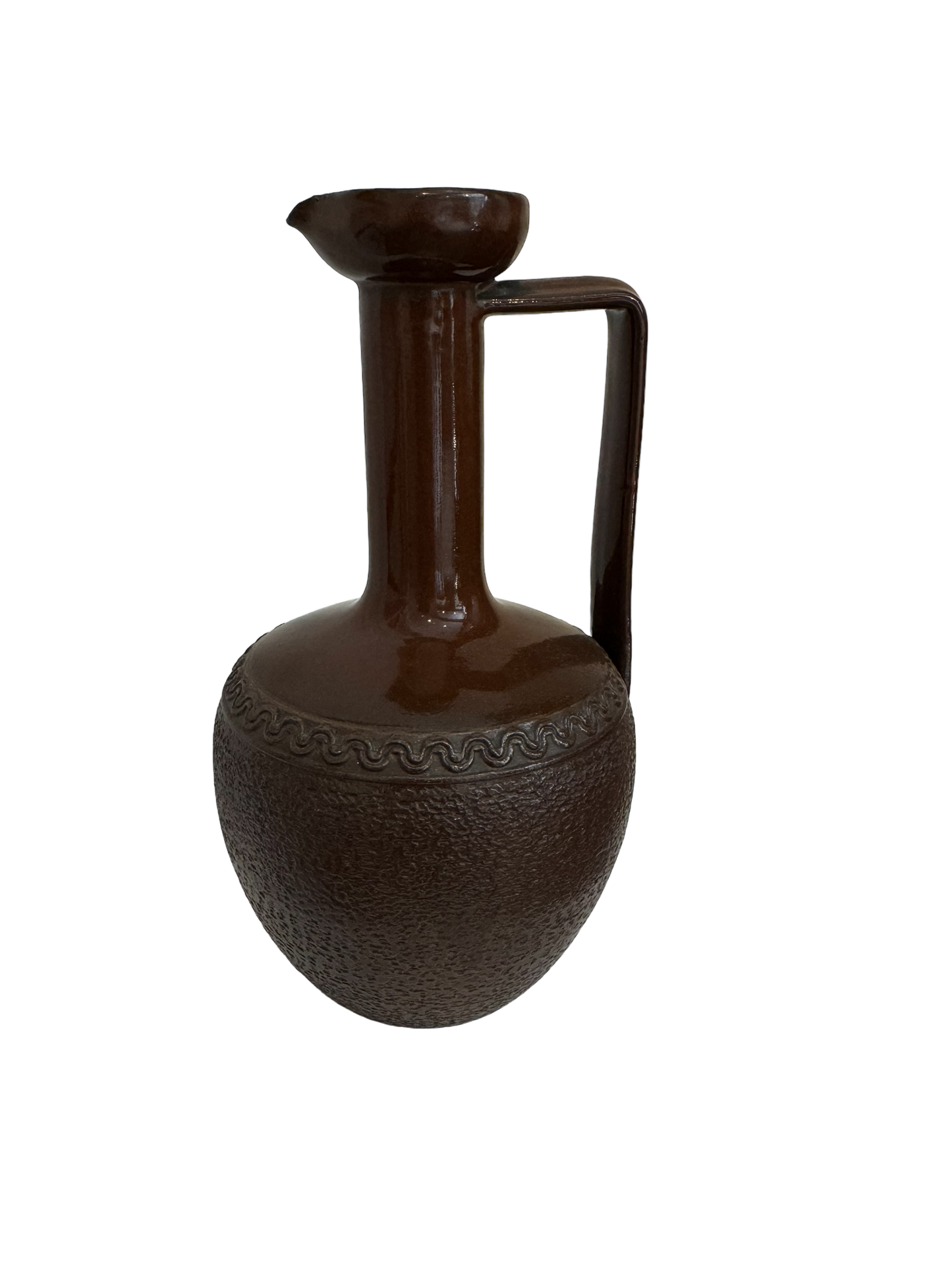 Glazed Dimpled Stem Jug Vase