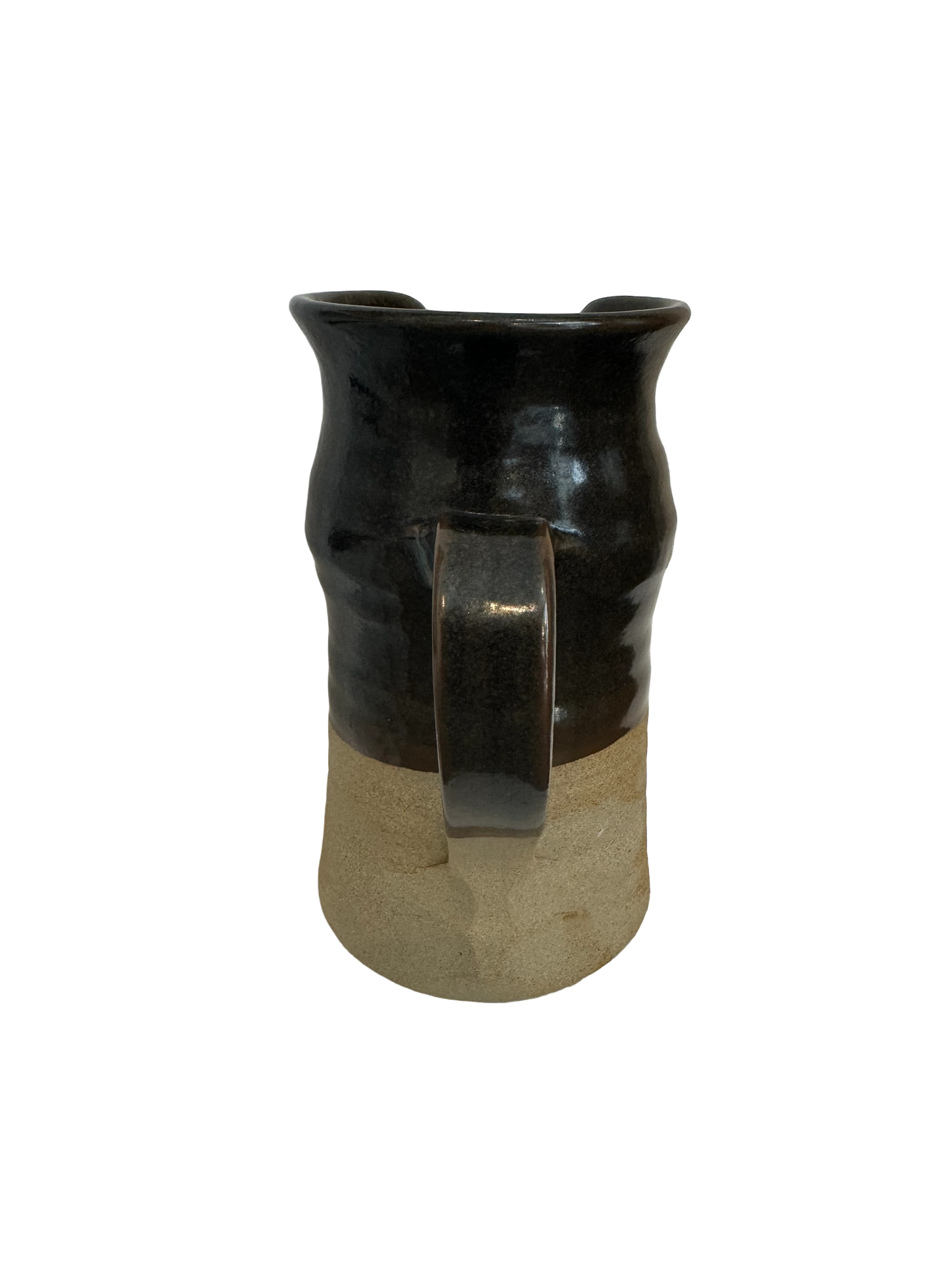 Small Studio Pottery Jug with Brown Glaze