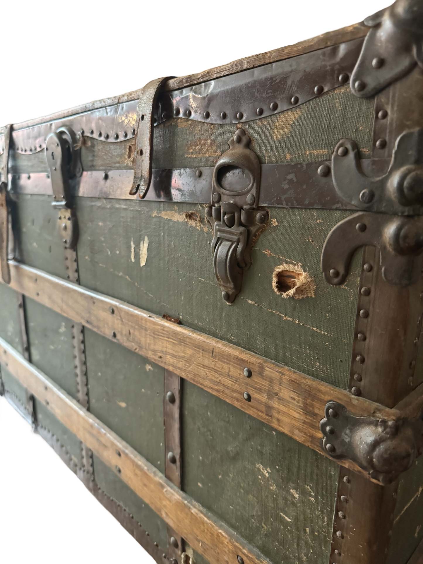 Vintage Steamer Trunk Console Table