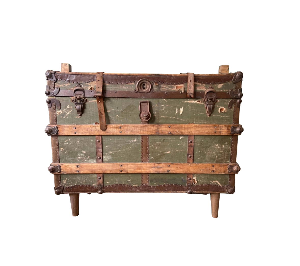 Vintage Steamer Trunk Console Table