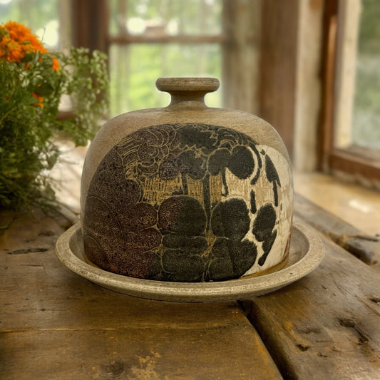 Studio Pottery Cheese Board and Cover