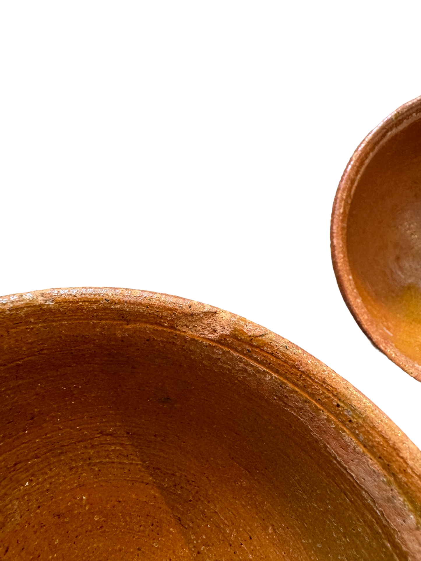 Set of 2 Vintage Terracotta Serving Bowls