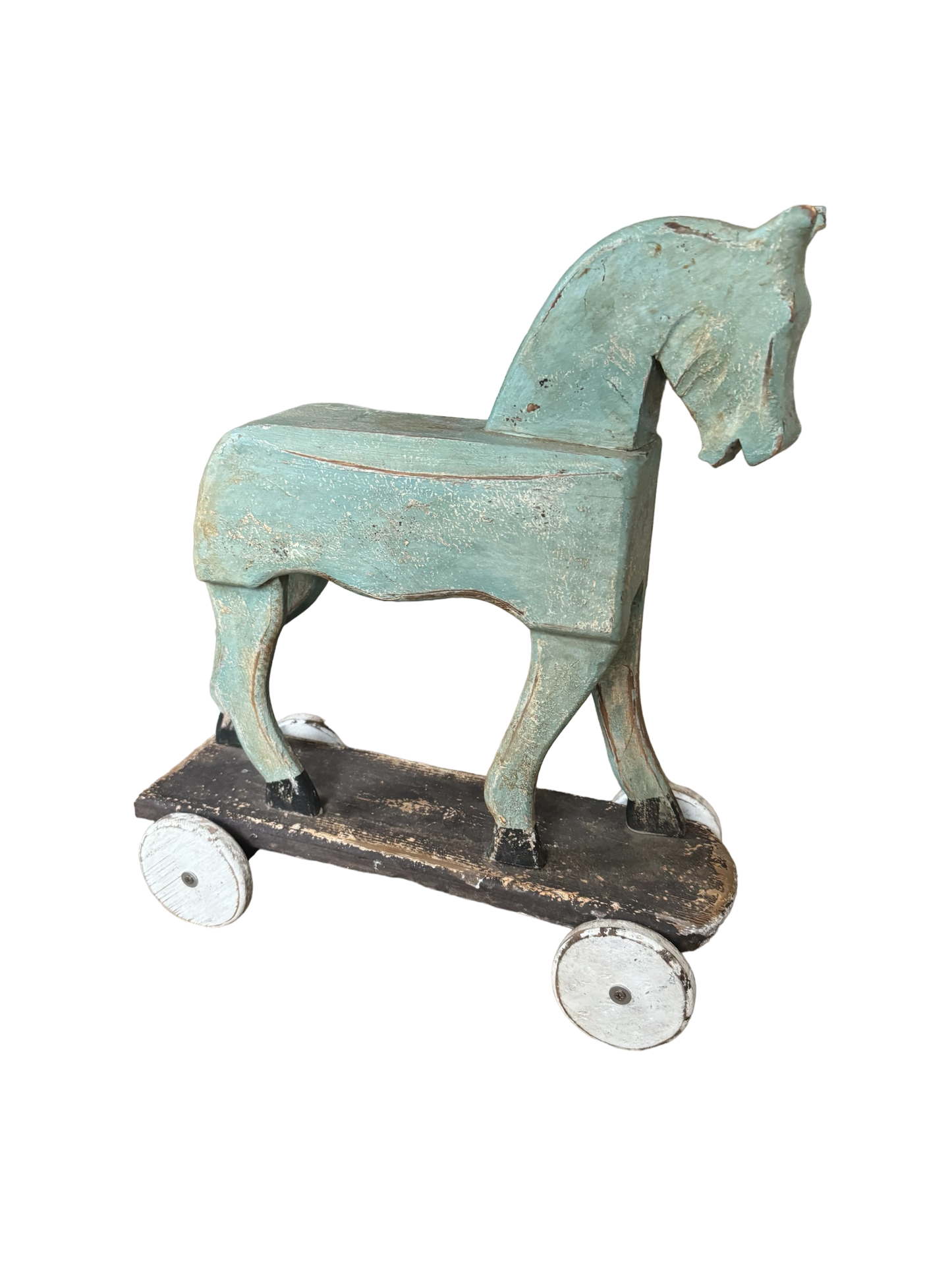 Decorative Wooden Horse on Stand