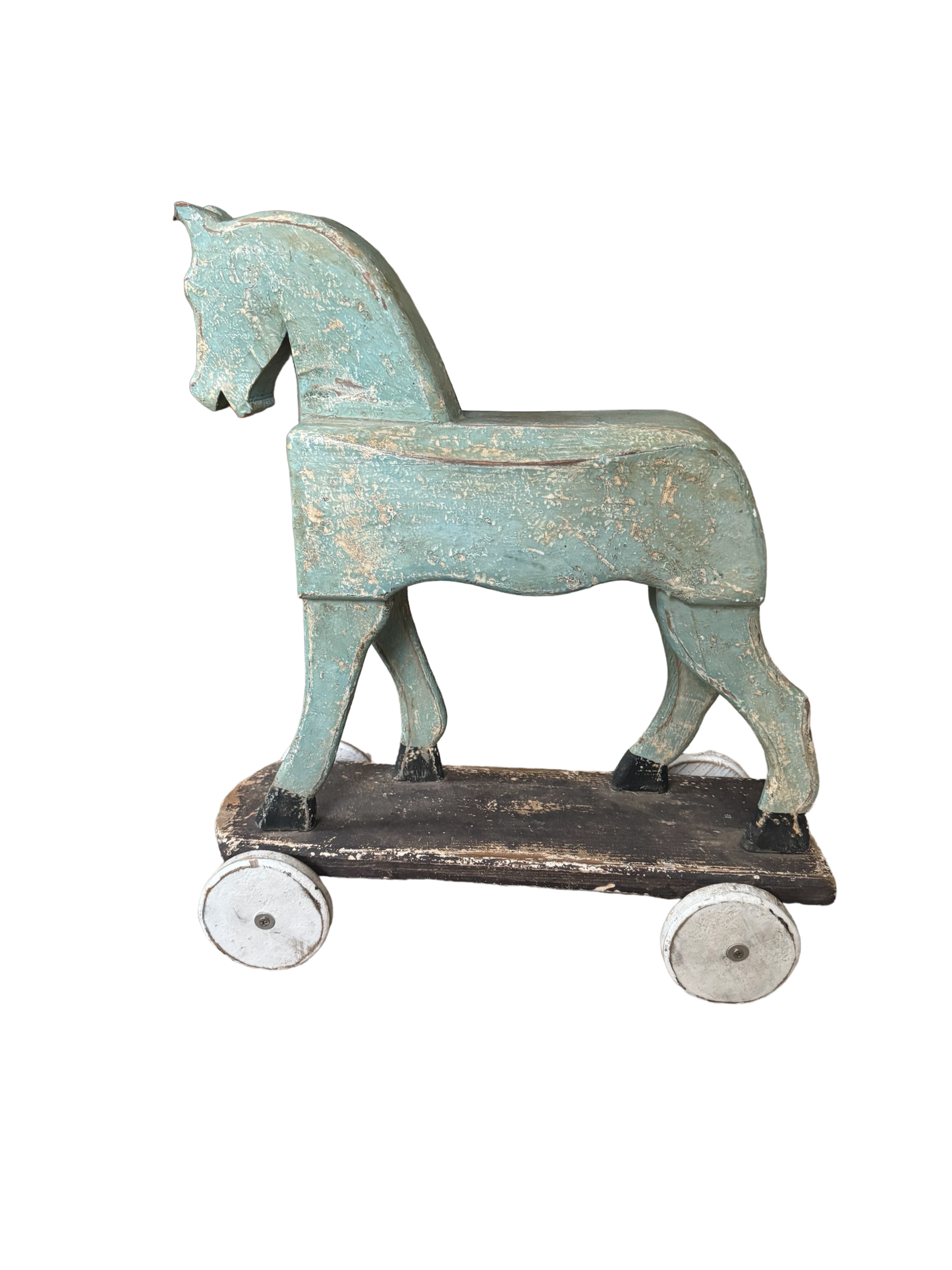 Decorative Wooden Horse on Stand