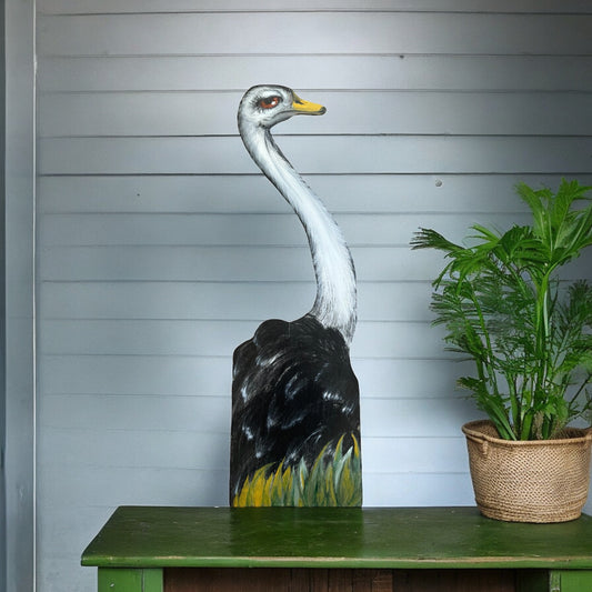 Handpainted Ostrich Decor